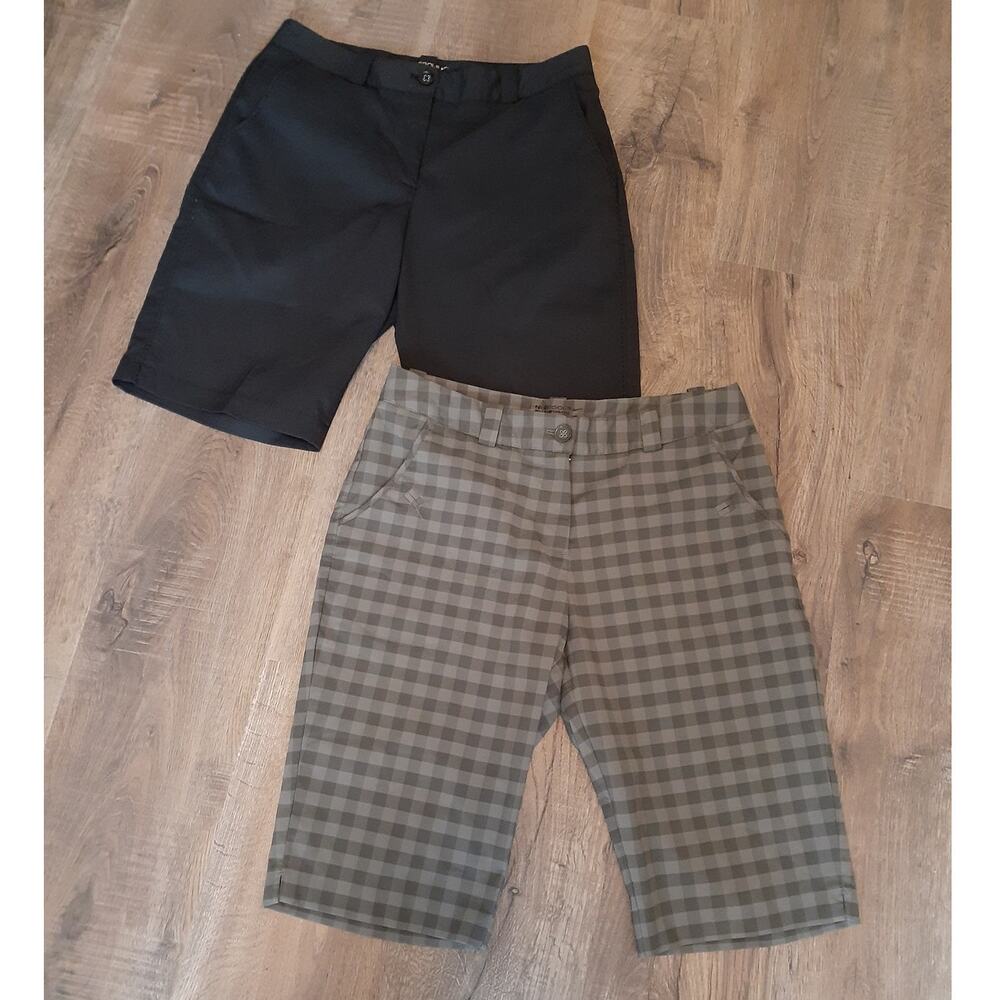 NIKE Golf Ladies Lot of 2 Bermuda Performance Golf Shorts size 8 GUC